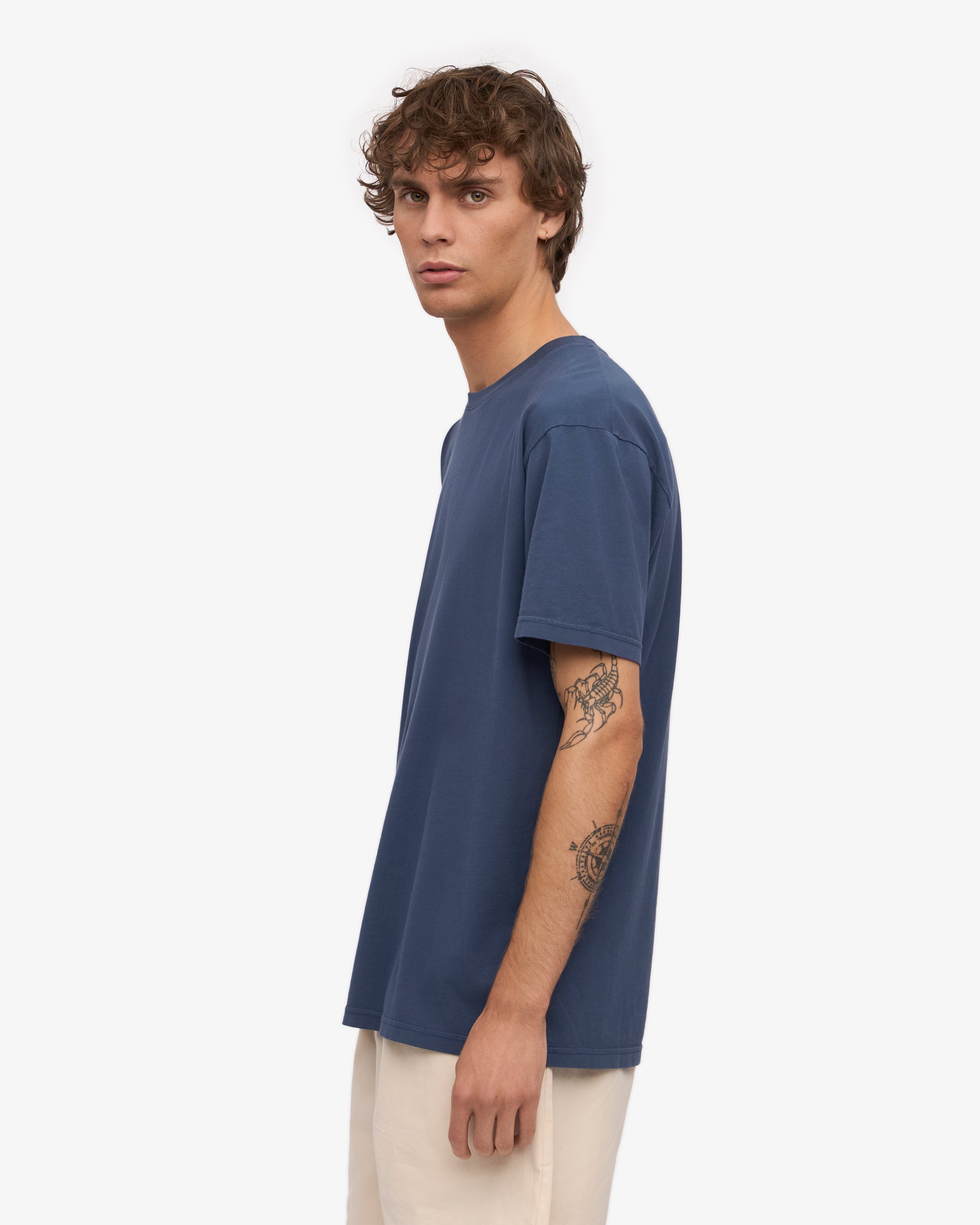 Classic Organic Cotton T-Shirt for Men & Women - Soft & Comfortable Petrol Blue Tee - Perfect for Casual Wear, Gym, and Everyday Outfits
