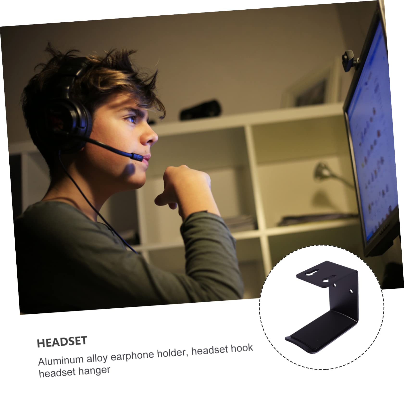 DOITOOL 3-Pack Aluminum Alloy Gaming Headset Stand - Durable Headphone Holder & Desk Organizer for PS5, Xbox, PC Gaming Setup - Perfect for Gamers & Office Workspace