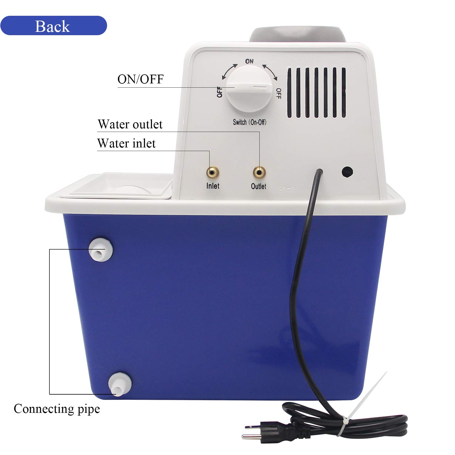 BAOSHISHAN 15L 60L/MIN Lab Circulating Water Vacuum Pump - 220V Chemistry Equipment for Laboratory, Distillation & Research Applications