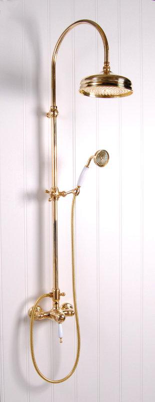 Maxima Classic Shower Set with Oxford Thermostatic Mixer in Brass - Perfect for Modern Bathrooms & Spa-Like Showers