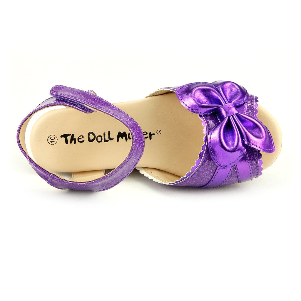 The Doll Maker Women's Metallic Pink Open Toe Sandals - Comfortable Summer Beach Wedding Party Shoes