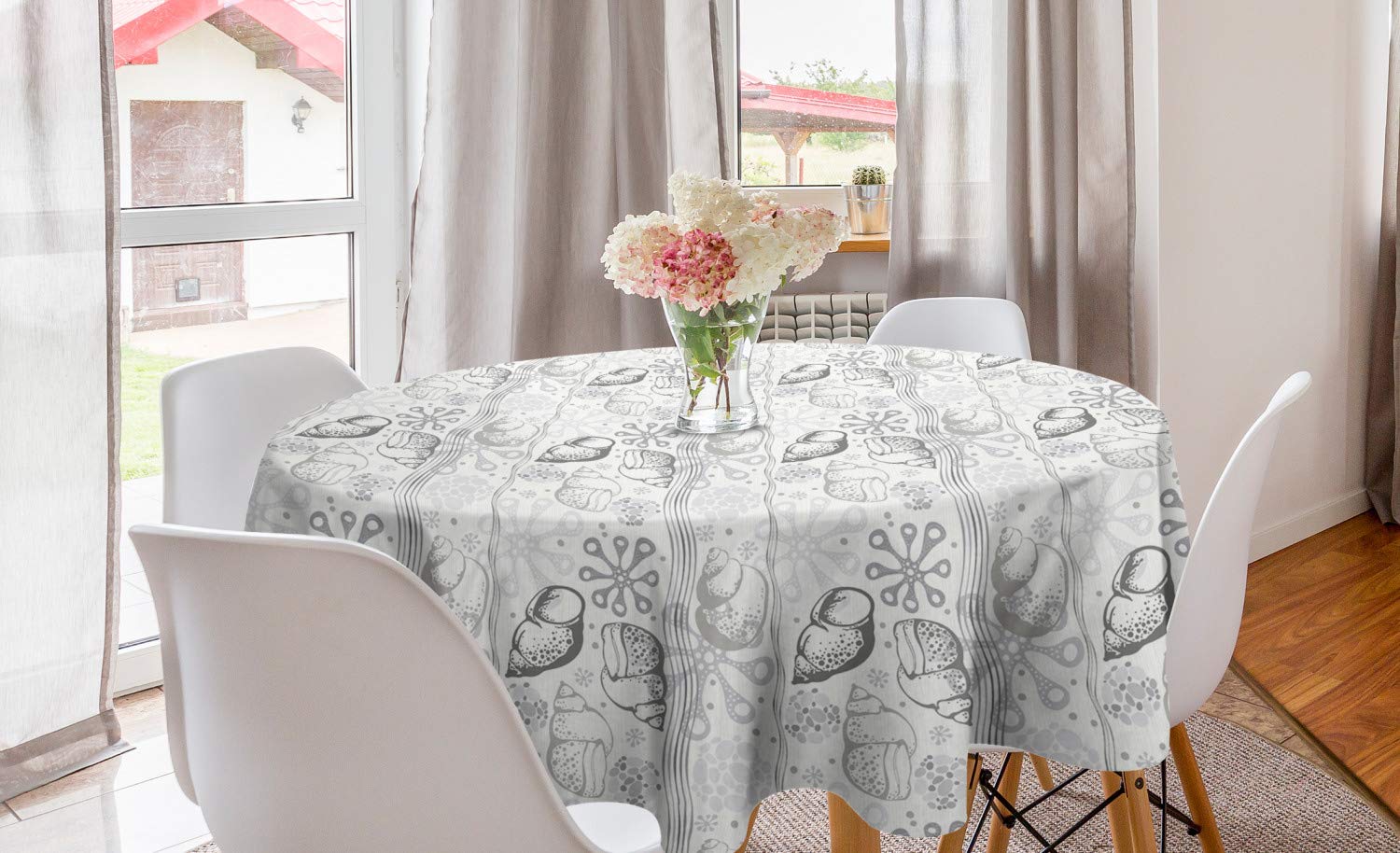 Ambesonne Abstract Round Tablecloth 60