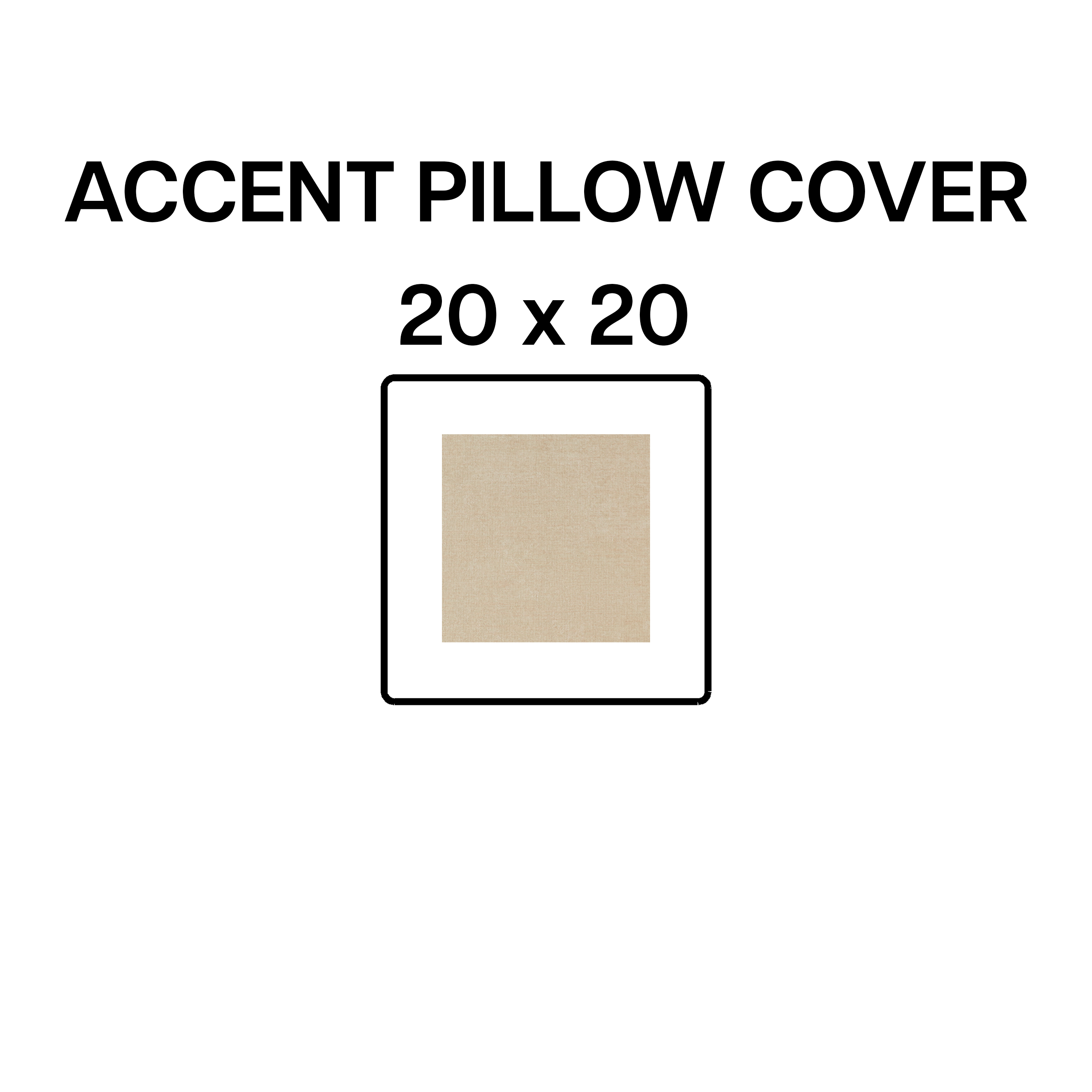 Vanilla BP 642 20x20 Inch Decorative Accent Pillow Cover - Soft & Stylish Throw Pillow Case for Sofa, Bed, Couch - Home Decor Essentials for Living Room & Bedroom