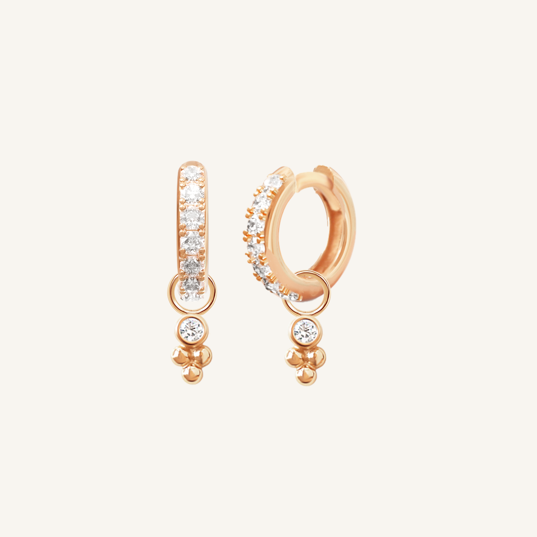 Clarity Crystal Hoop Earrings for Women - Sparkling Cubic Zirconia Studs - Perfect for Parties, Weddings & Everyday Wear