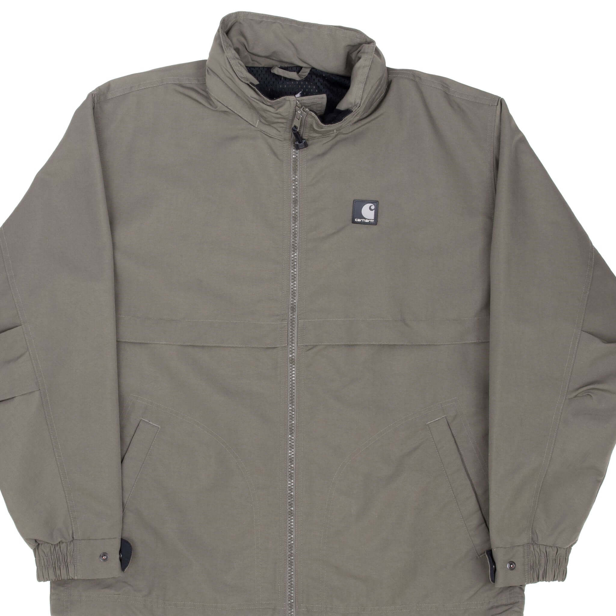 Vintage Carhartt Sage Green Windbreaker Jacket 2000s Medium - Lightweight Waterproof Outdoor Jacket for Hiking, Camping & Streetwear Fashion