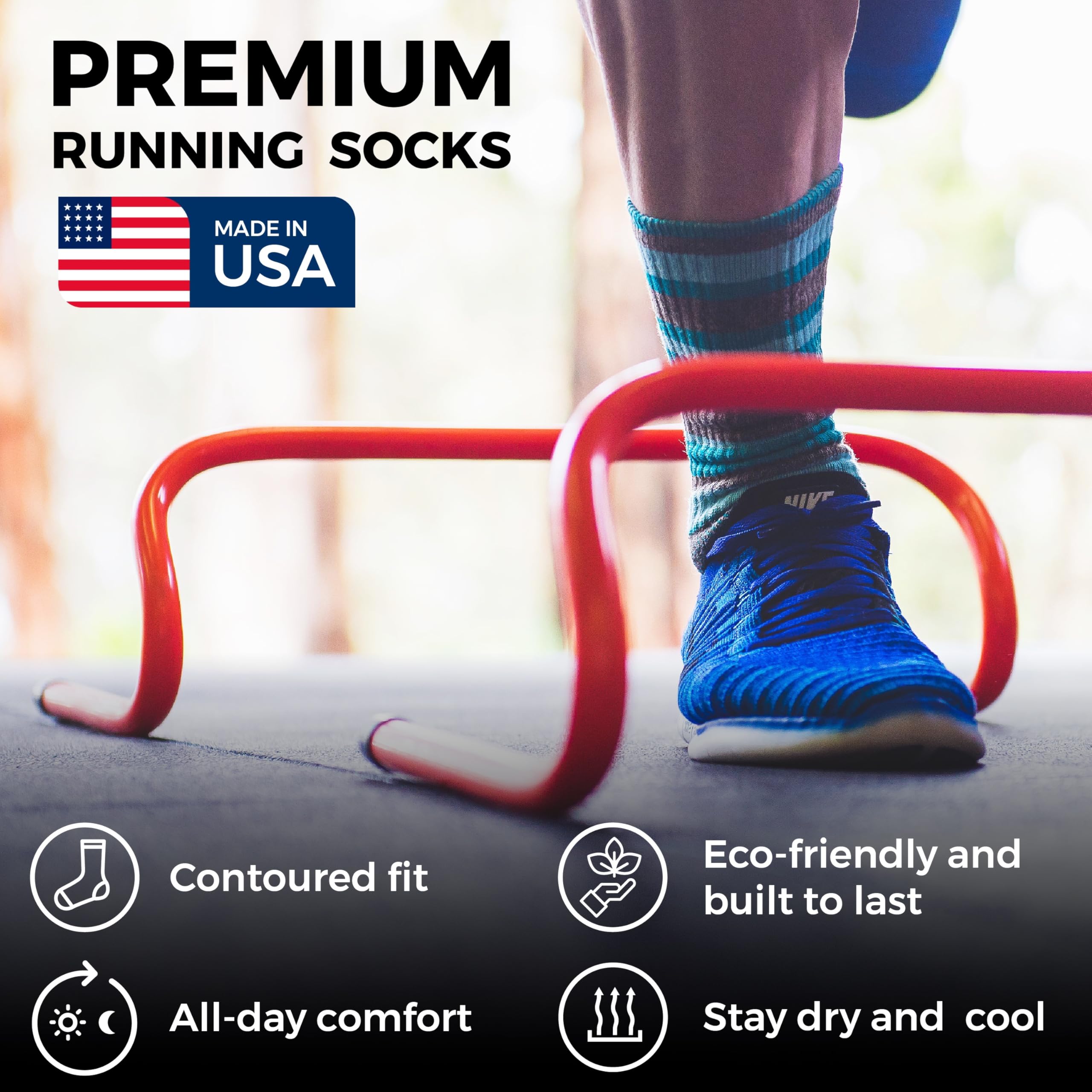 Wrightsock Ultra Thin Quarter Running Socks for Men & Women - Moisture Wicking Athletic Socks for Marathon & Training - Made in USA - Perfect for Running, Hiking & Gym Workouts
