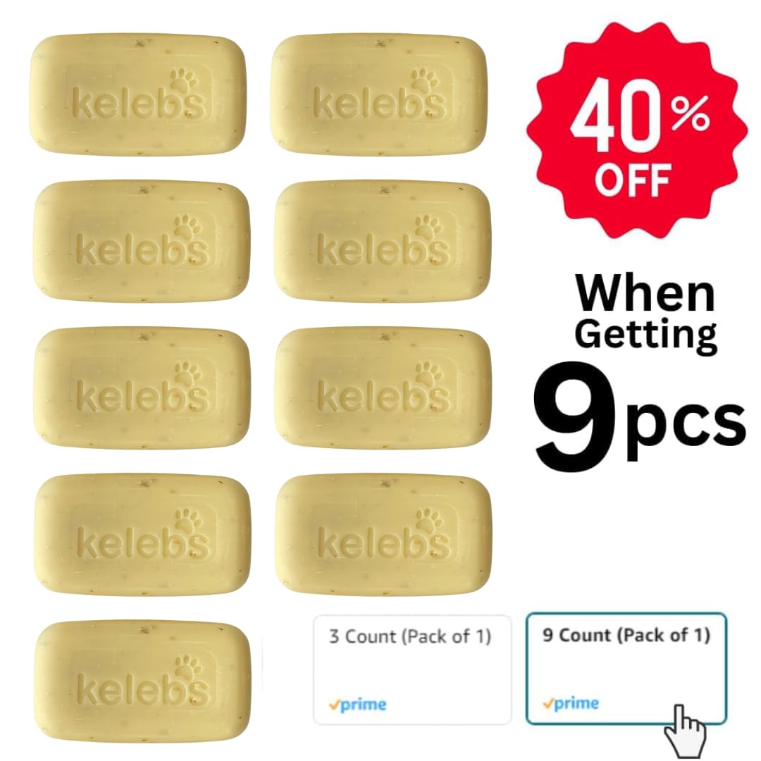 Natural Deshedding Dog Shampoo Bar for Shedding Control - Coconut Oil & Shea Butter | Vegan, Plastic-Free, 3-Pack | Gentle Bathing for Dogs with Sensitive Skin & Long Hair Care