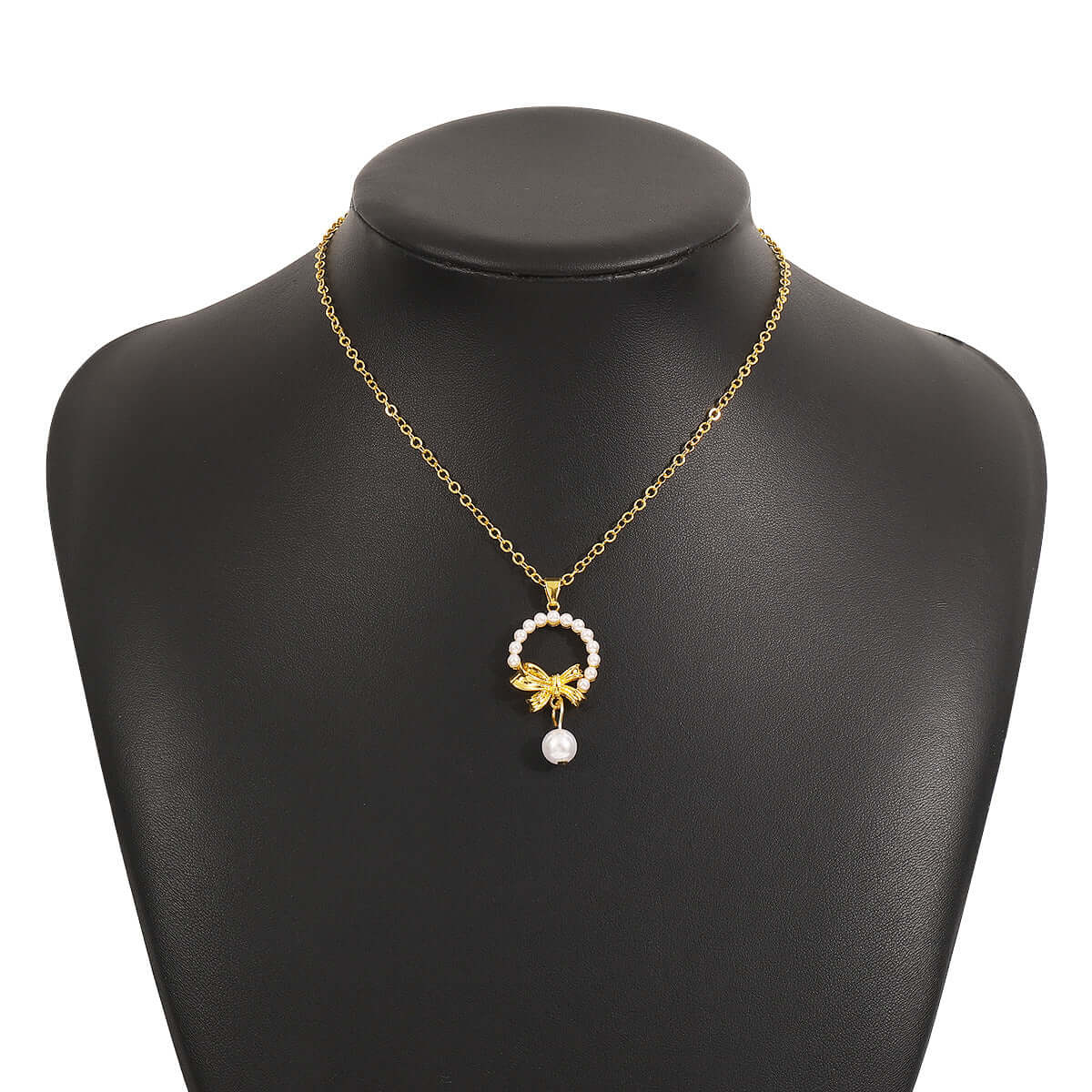 Elegant Pearl Bow Pendant Necklace for Women - Dainty Jewelry Gift for Her | Perfect for Weddings, Parties & Special Occasions | N3307