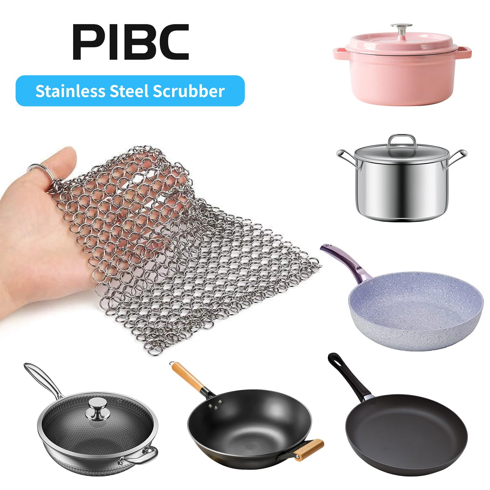 316L Stainless Steel Chainmail Scrubber 8