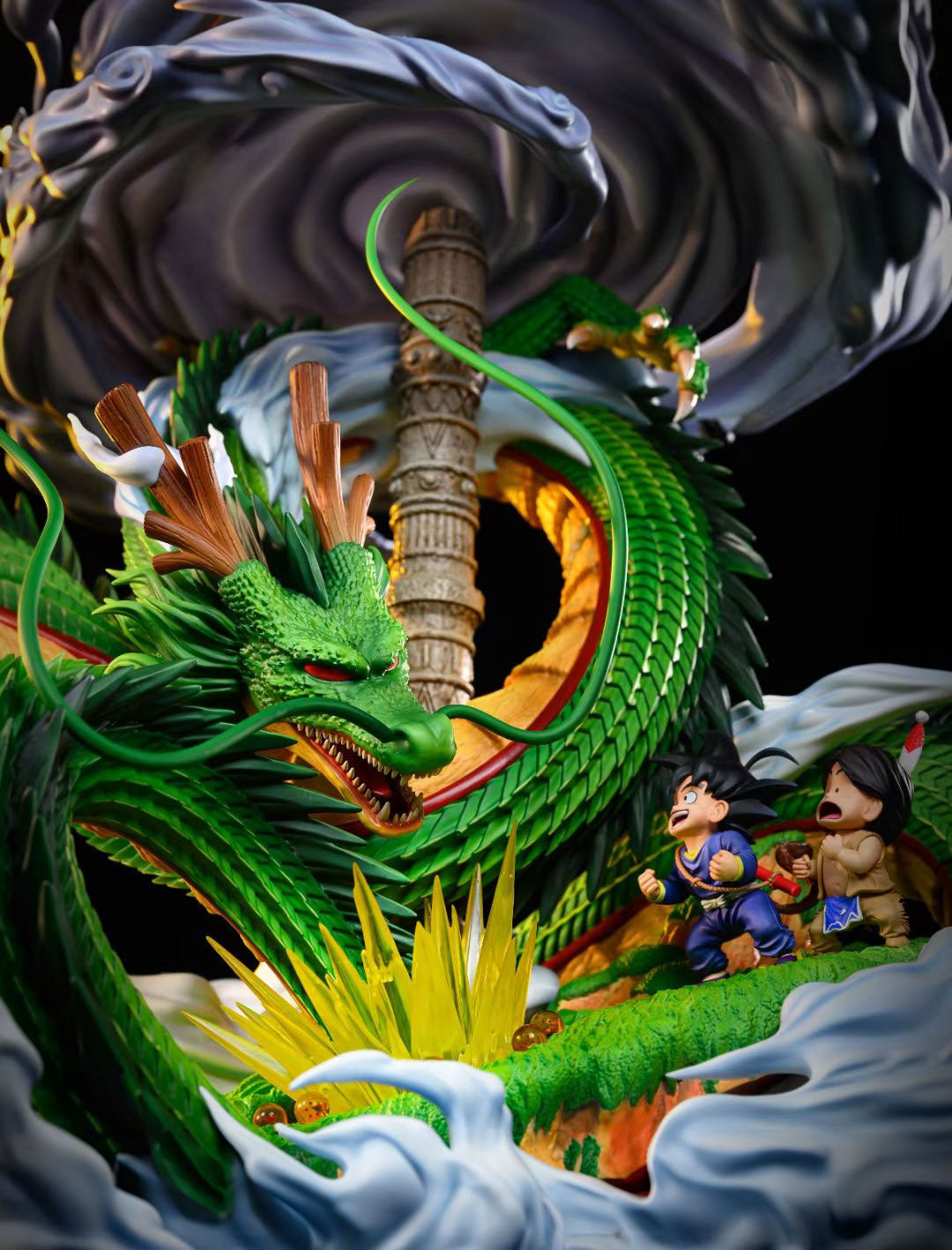 MX Studio Dragon Ball Z Shenron with Kid Goku Action Figure - Collectible Anime Statue for Home Decor, Office Display, and Gifts for Anime Fans