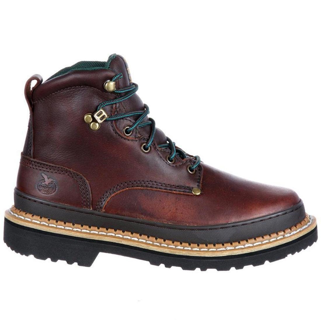Georgia Giant 6 Steel Toe Work Boots for Men - Heavy Duty Safety Shoes with Slip & Oil Resistant Outsole - Ideal for Construction, Warehouse & Industrial Work