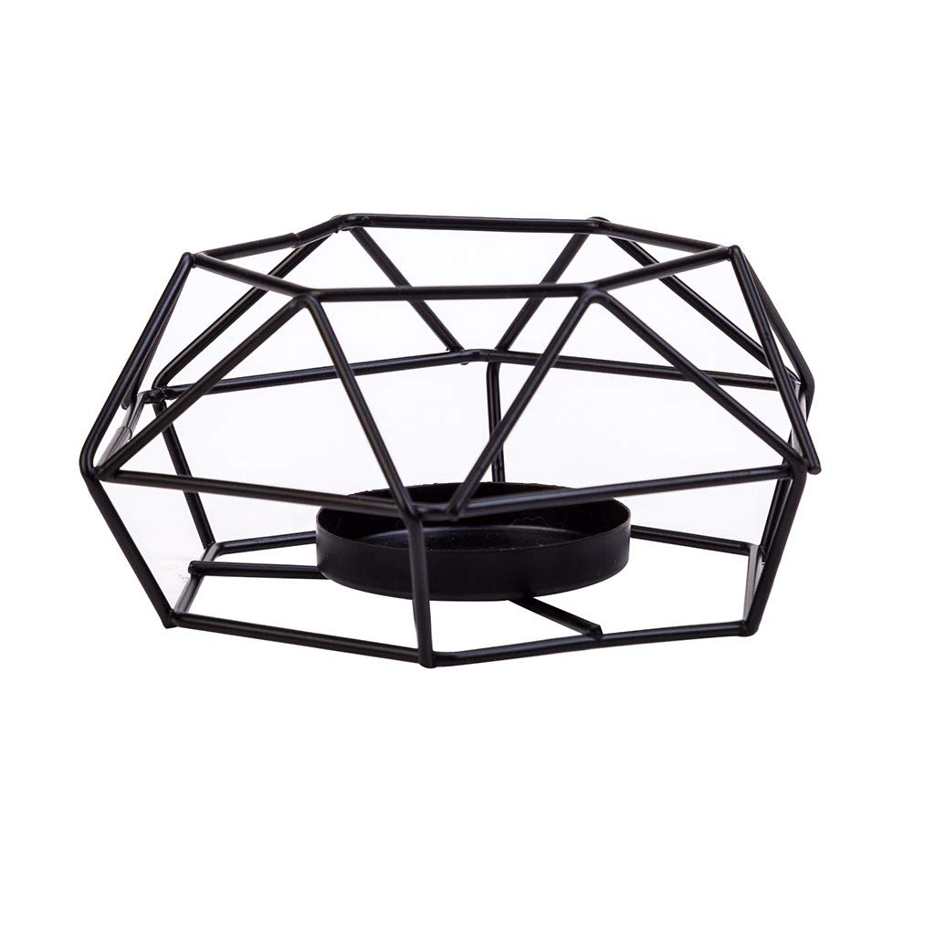 Vintage Iron Tea Light Candle Holder - Nordic Style Home Decor with Crystal Accents for Romantic Ambiance, Wedding Centerpiece, and Cozy Living Room Lighting