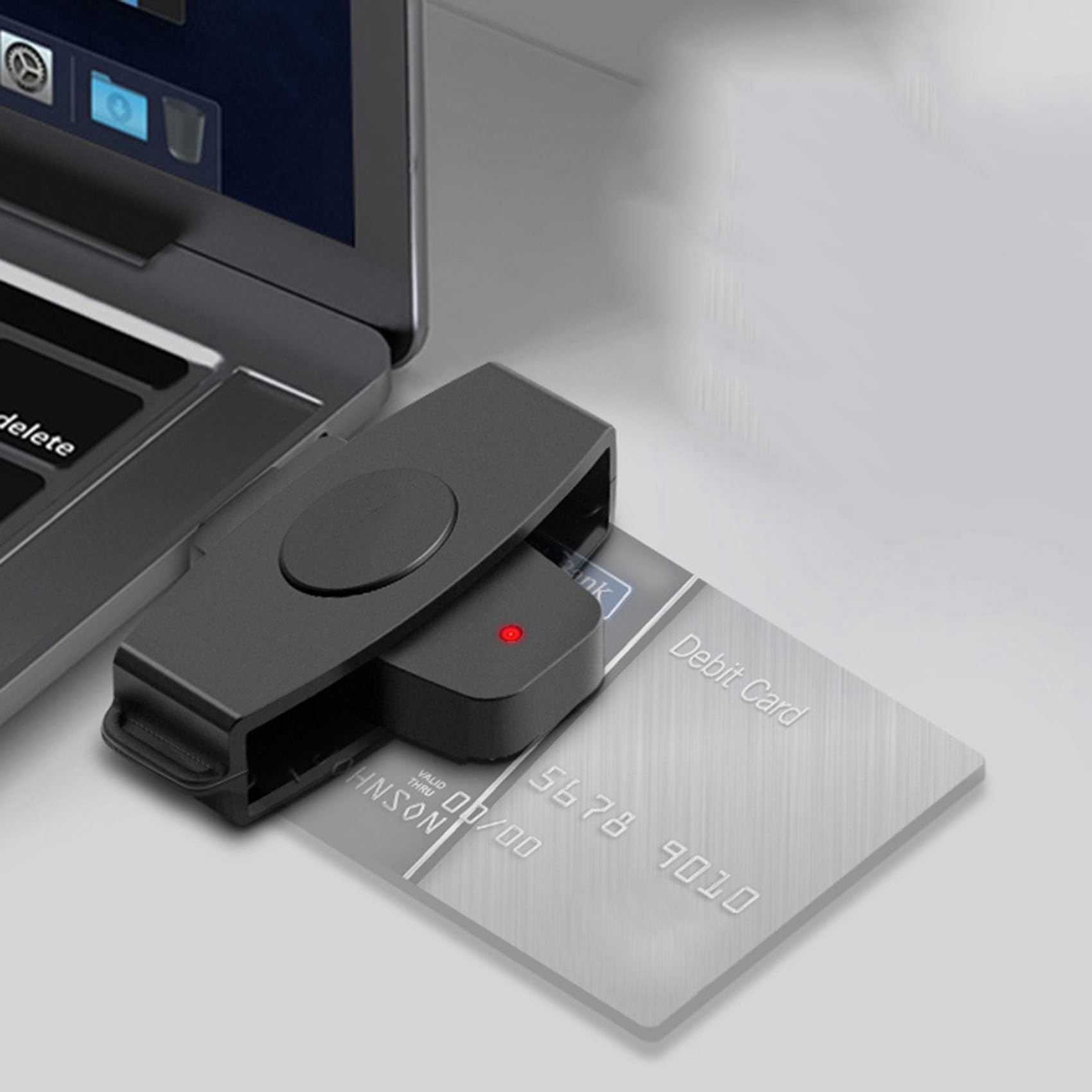 Ronlok 5X CSCR3 Smart Card Reader - USB Type-C for Bank, Tax, SIM, IC & ID Cards - Secure & Fast Card Reading for Online Banking, Tax Filing & Digital Security