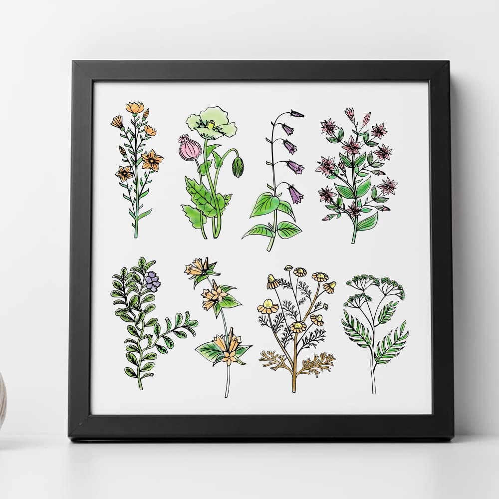 Spring Flower Clear Stamps for Card Making - Lily Daisy Plants Transparent Rubber Stamps | DIY Scrapbooking, Bullet Journal Decoration, Handmade Crafts & Notebook Embellishment | Perfect for Greeting Cards, Wedding Invitations & Art Journals