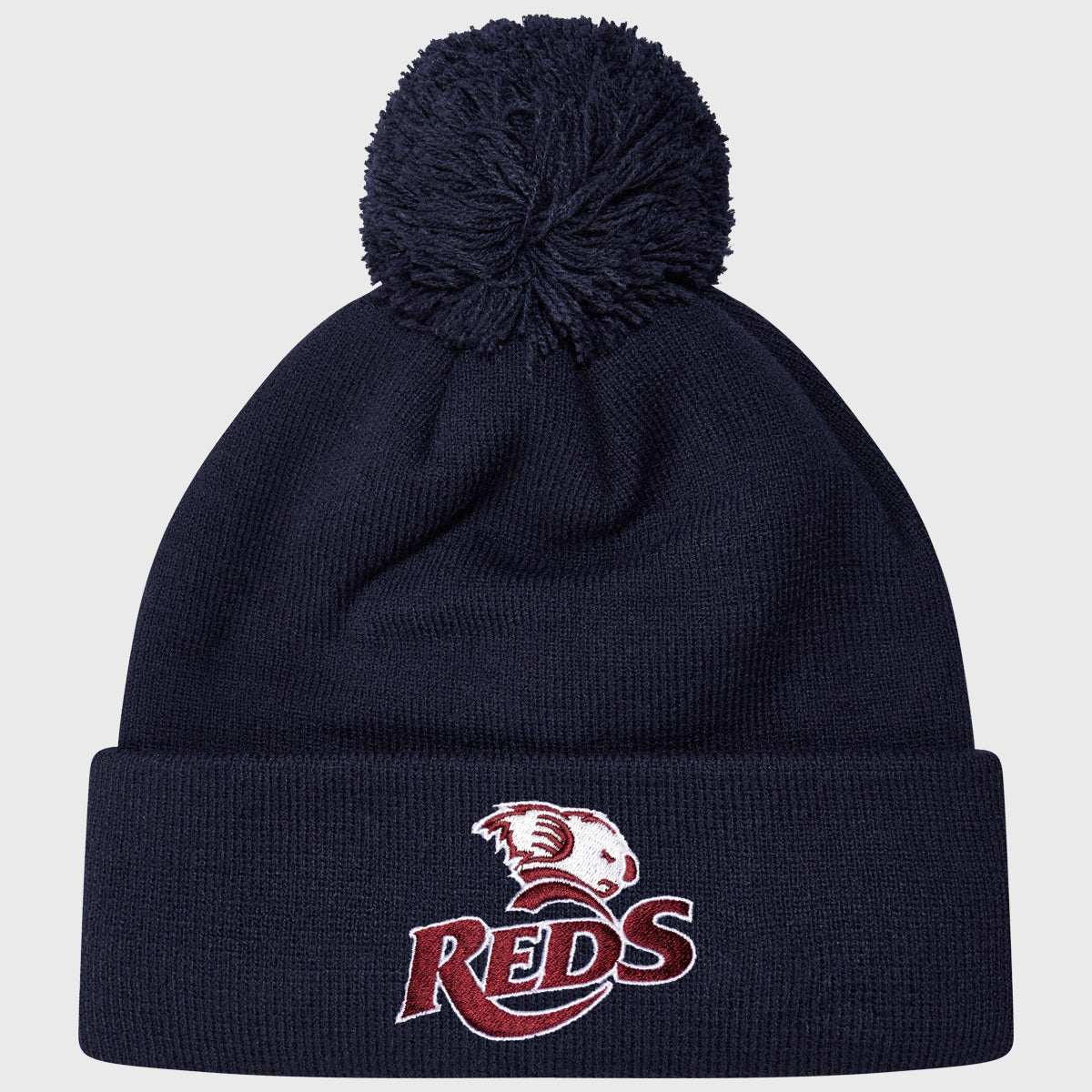 Canterbury Queensland Reds Beanie Hat Navy 2025 - Official Rugby Winter Hat for Men & Women - Perfect for Cold Weather & Game Day Support
