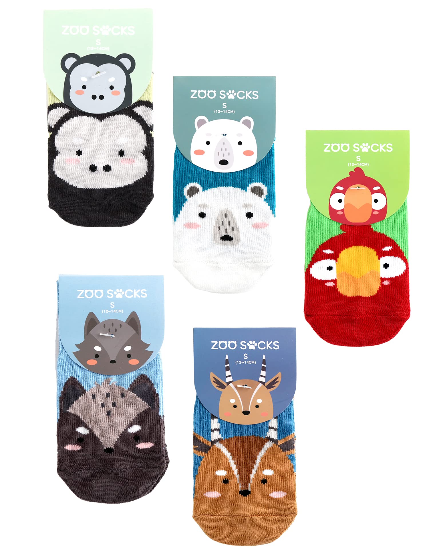 VAENAIT Baby Animal Crew Socks - Toddler Boys Girls Zoo Socks for Daily Play
