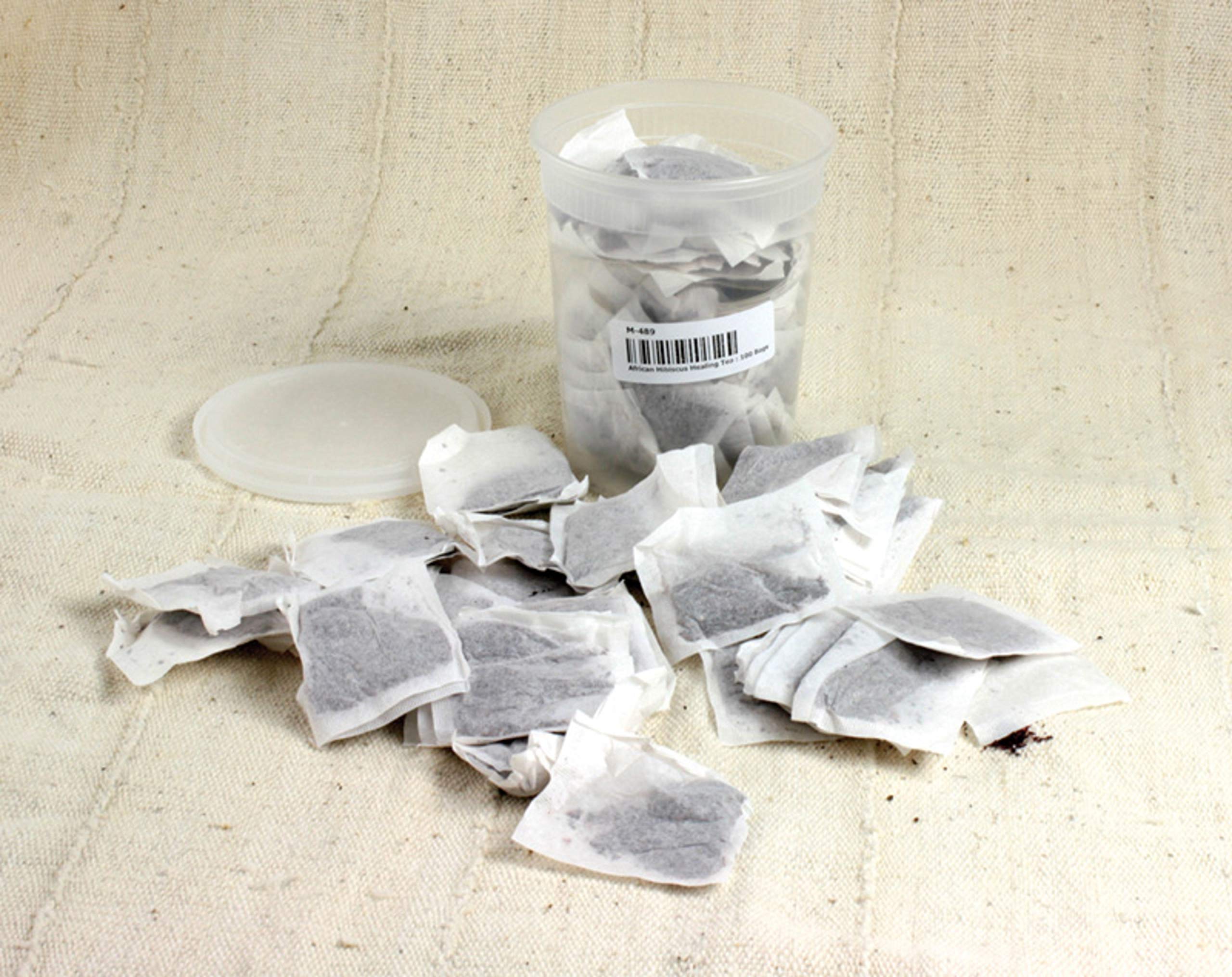 Organic African Hibiscus Healing Tea - 100 Tea Bags | Herbal Wellness & Immune Support | Hot or Iced Tea for Relaxation & Detox
