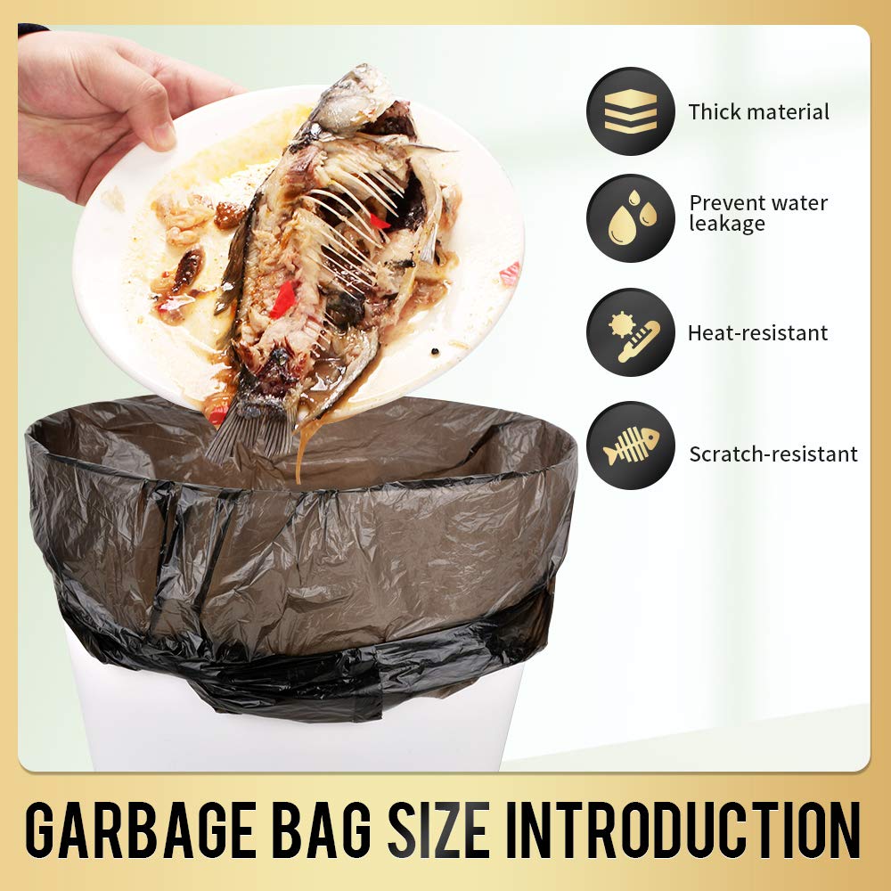 Small Trash Bags 5 Rolls/100 Counts - Strong Colorful Garbage Bags for Office, Kitchen, Bedroom Waste Bins | Portable Wastebasket Liners for Home, Office & Travel Use
