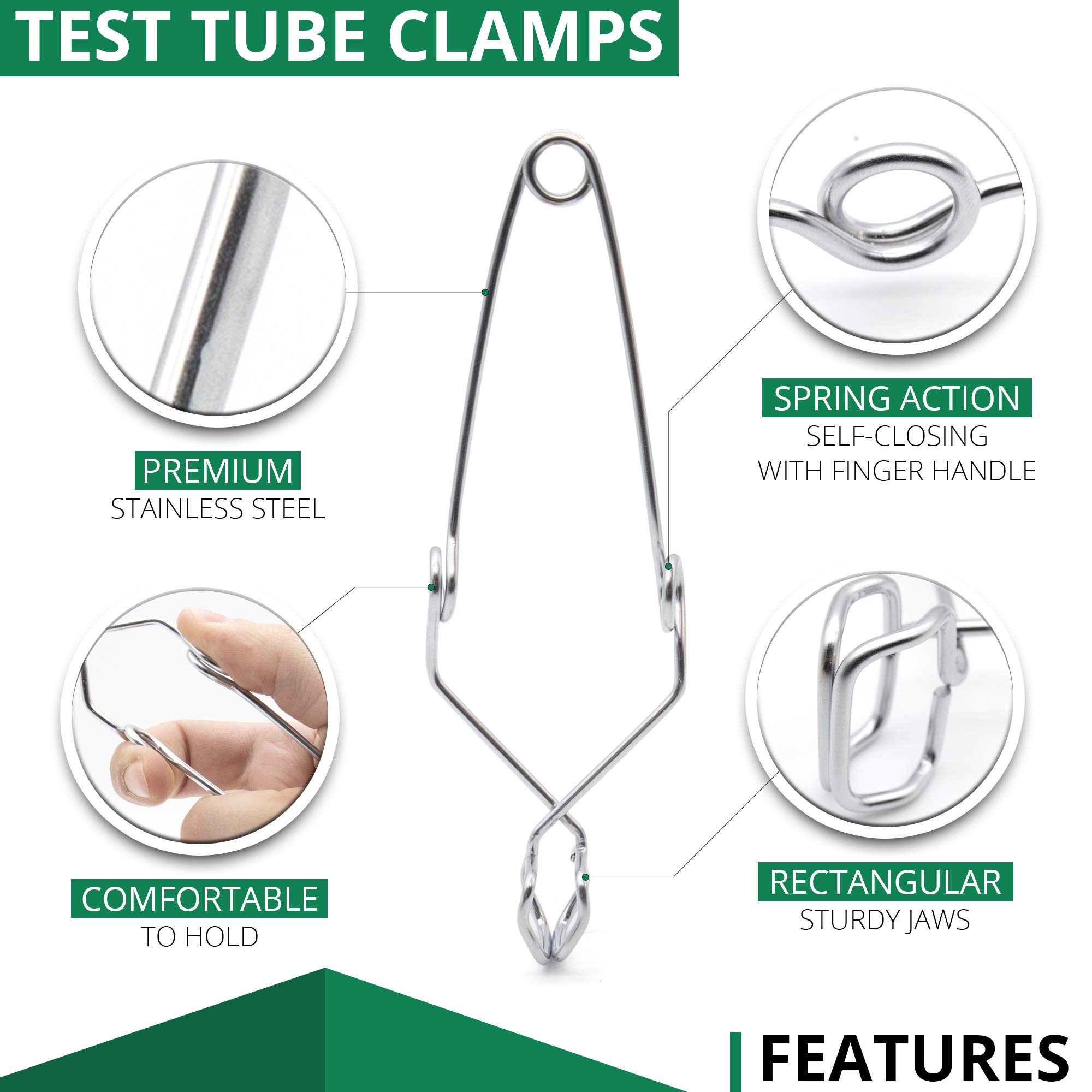 Premium Lab Tools Starter Kit - Crucible, Beaker Tongs, Lab Spatula, Scoop Spoon, Test Tube Clamps, Sterilizer, Forceps & Tweezers - High-Quality Essential Equipment for Chemistry Experiments & Science Labs