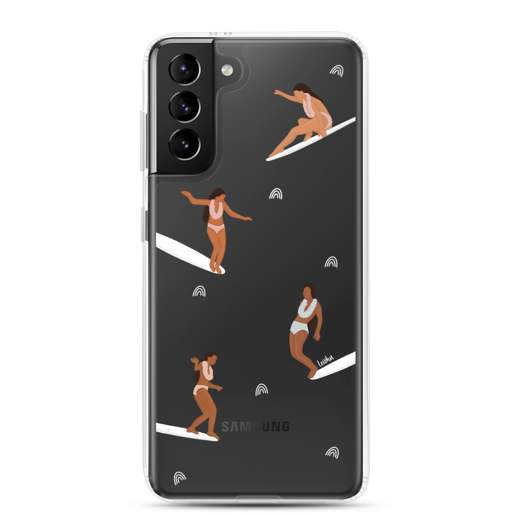 He'e Nalu Clear Protective Case for Samsung Galaxy - Slim Scratch-Resistant Cover for Everyday Use, Travel & Outdoor Activities