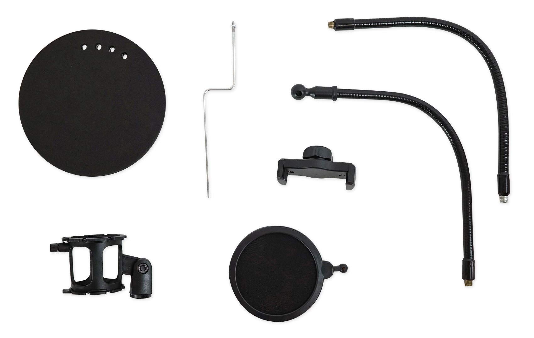 Professional Podcasting Desk Stand with Microphone & Phone Holder - Studio-Quality Broadcast Setup for Podcasters, Streamers & Content Creators | Perfect for Home Studios, Live Streaming & Recording Sessions