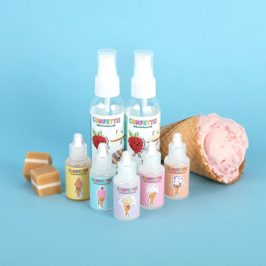 Confetti Blue Ice Cream Scented Perfume Making Kit for Kids DIY Craft Projects - Fun Birthday Party Activity & Creative Gift Idea