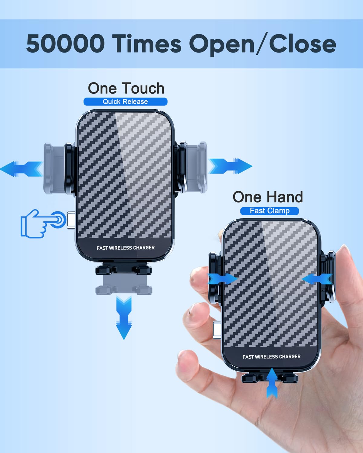YITUMU 15W Fast Wireless Car Charger - Windshield & Dashboard Phone Mount Holder for iPhone 14/13/12/11/X/XR/XS, Samsung Galaxy S23/S22/S21/S10/Note 20 - Perfect for Commuting, Road Trips & Hands-Free Navigation