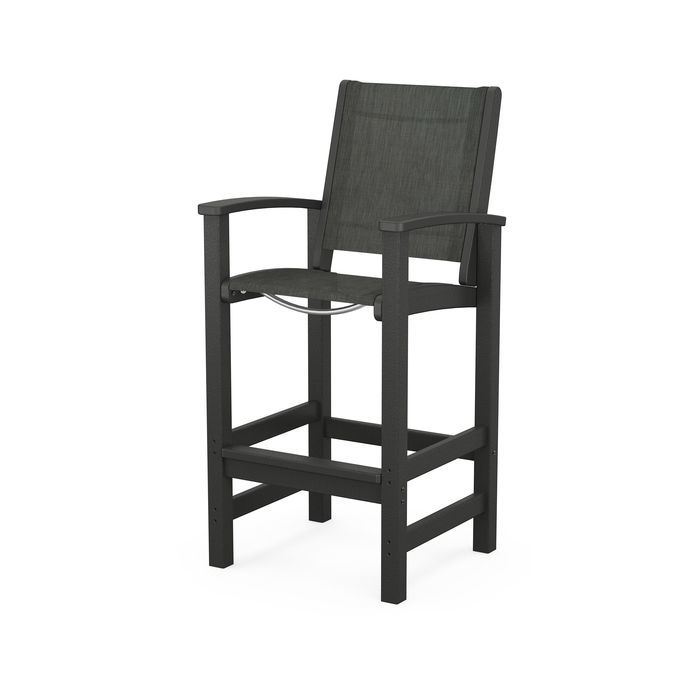 POLYWOOD Coastal Bar Chair - Outdoor & Indoor Bar Stool, Weather-Resistant, Durable, Comfortable - Perfect for Patio, Deck, Kitchen, and Poolside Use