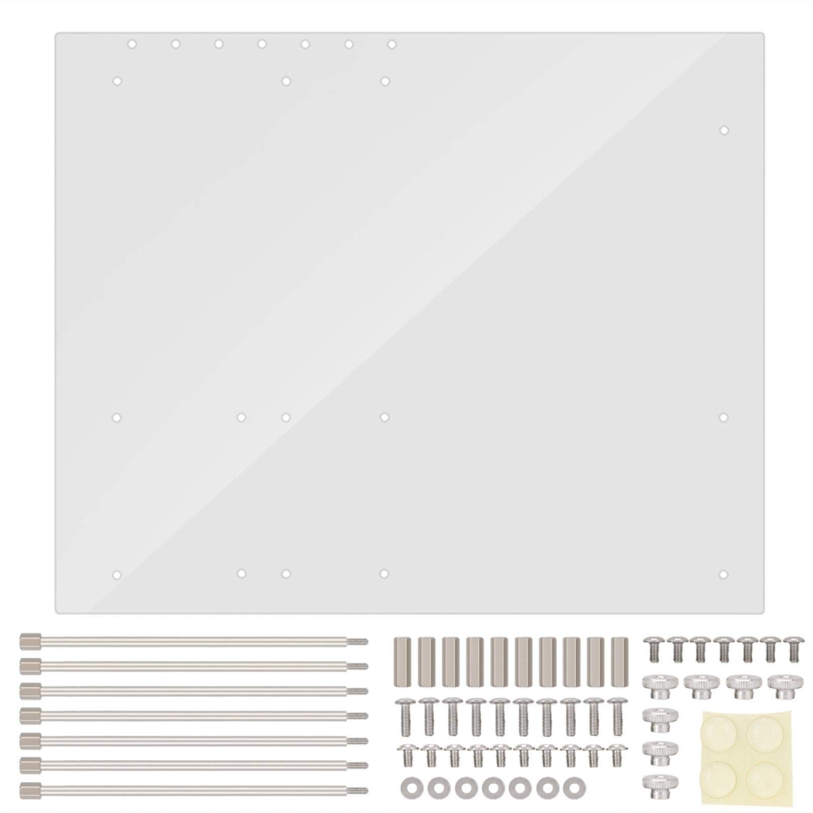 Sutinna Open Frame Transparent Acrylic Computer Case - 4mm DIY ATX Motherboard Stand with Excellent Heat Dissipation | Perfect for Gaming PC Builds, Home Office Workstations & Tech Enthusiast Projects