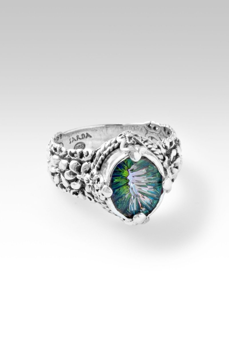 Heavenly Charm Ring™ - Chrome Chameleon™ Mystic Quartz Jewelry for Women | Elegant Fashion Ring for Parties, Weddings & Special Occasions