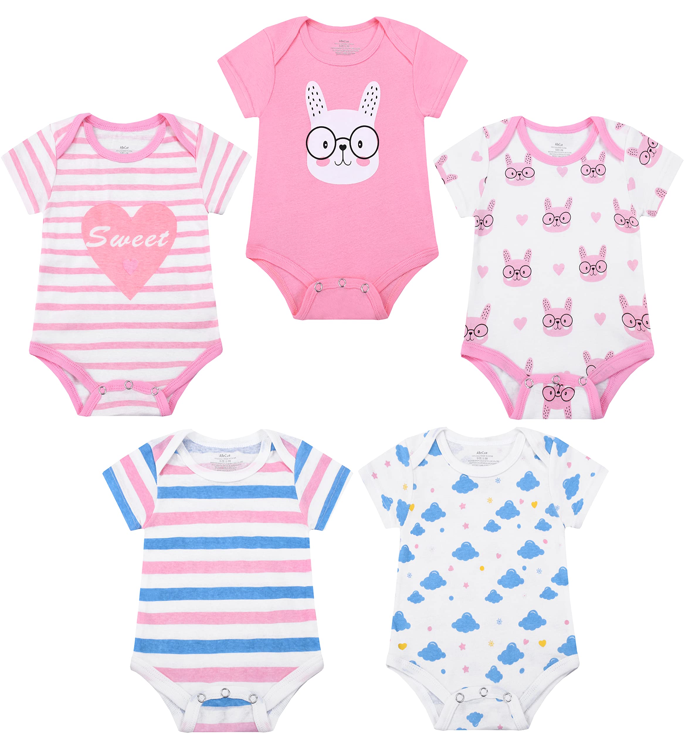 ABeCue 20-Piece Baby Layette Set - Newborn Essentials for Boys & Girls | Soft Cotton Infant Clothes Gift Set | Perfect for Hospital, Photo Shoots & First Outings