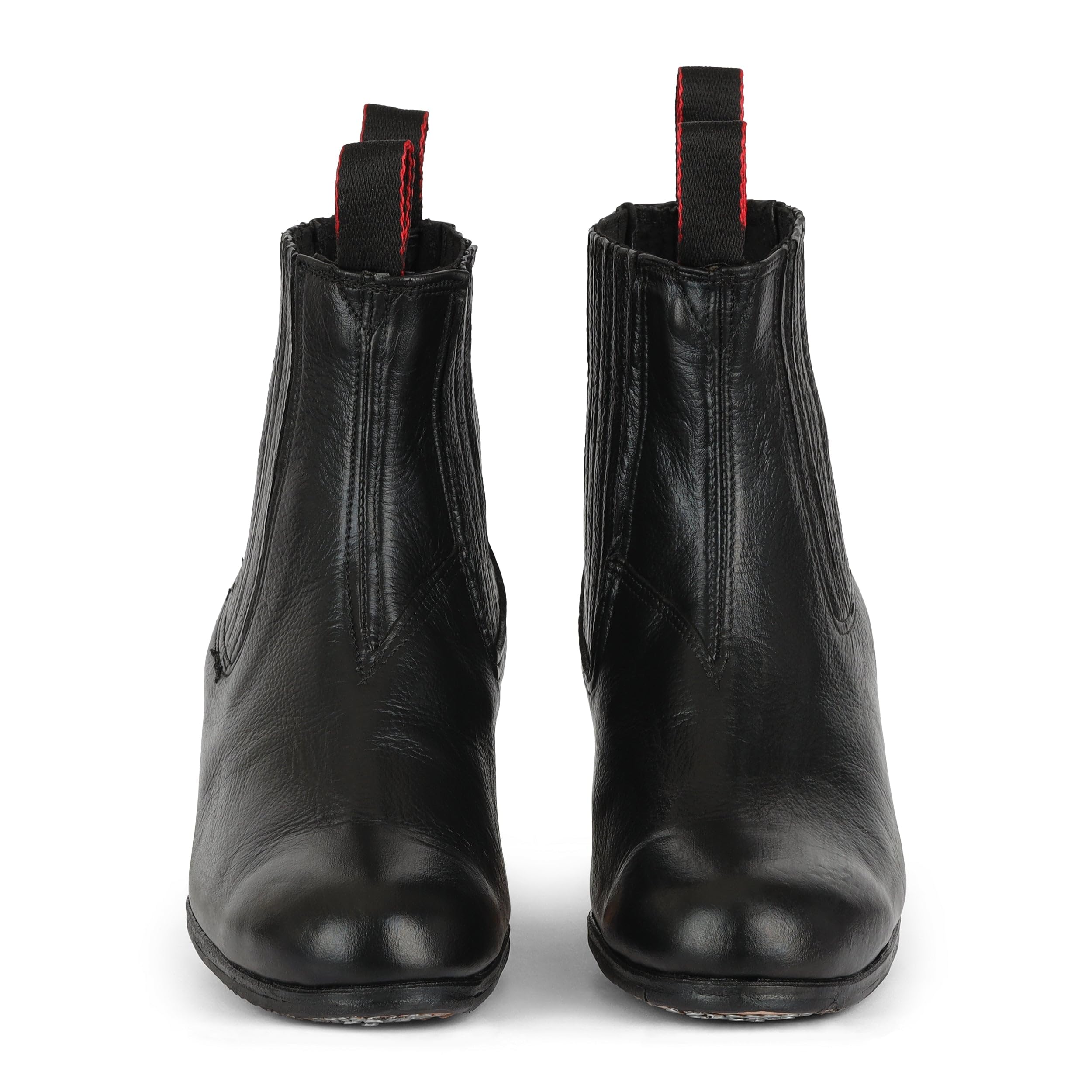 Authentic Men's Flamenco Dance Boots - Genuine Leather with Nail Accents & 6cm Heel | Perfect for Spanish Folk Dance Performances & Stage Shows