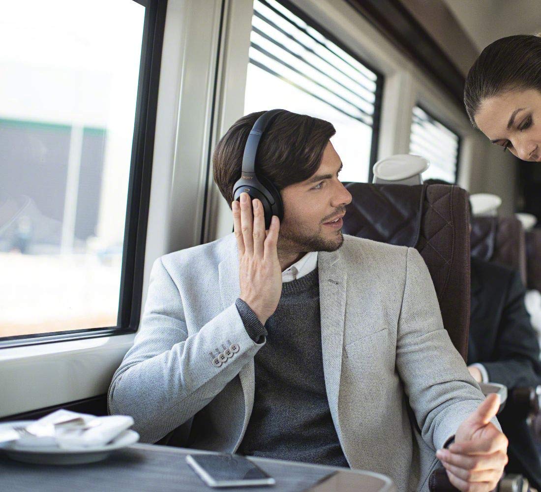 Sony WH-1000XM3 Wireless Noise Cancelling Bluetooth Headphones - Platinum Silver | Hi-Res Audio, Built-in Mic, 30hr Battery | Perfect for Travel, Work & Commuting (Japan Import)