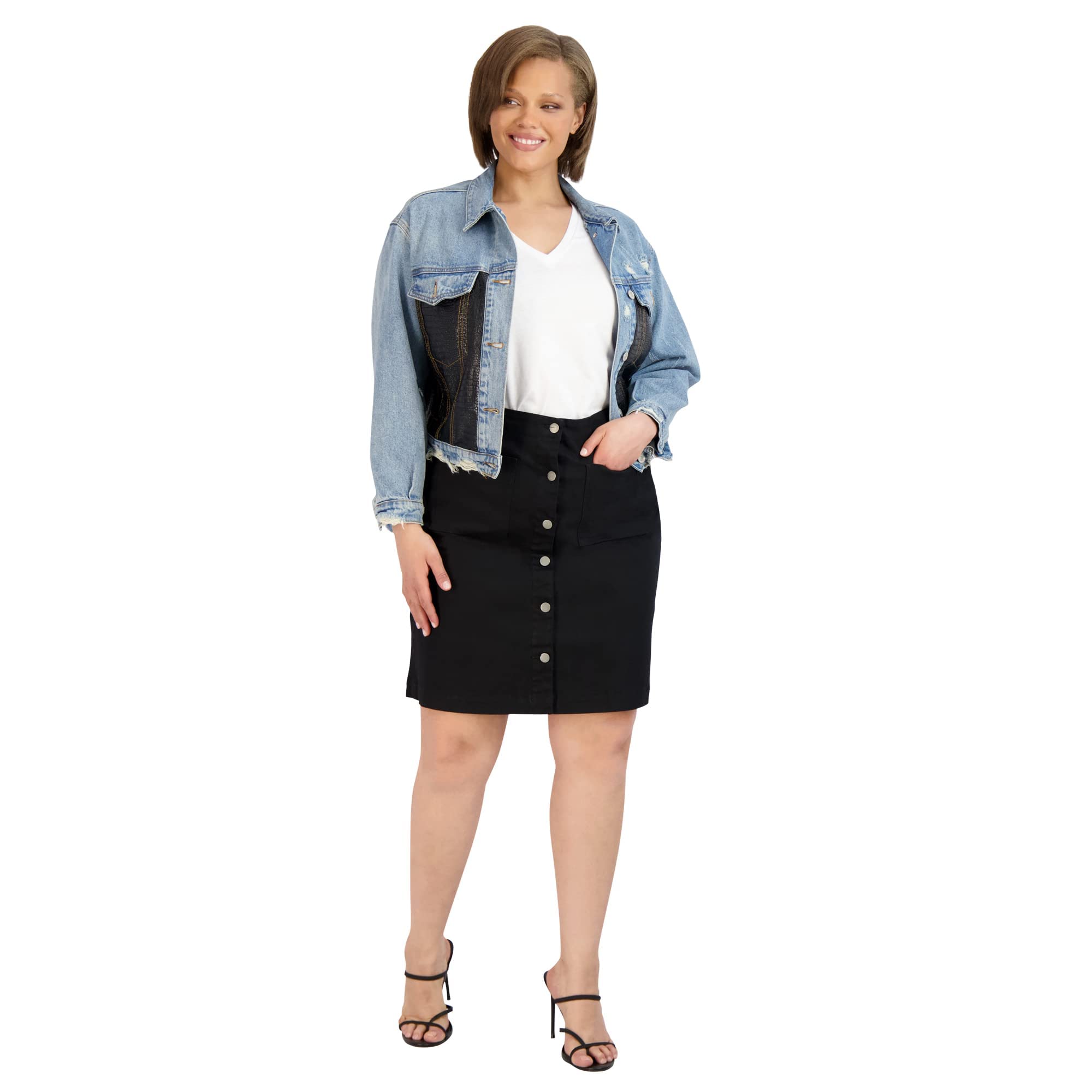 Button Front Skirt for Women - Soft & Comfortable Wrap Skirt with Easy On/Off Design - Perfect for Casual Wear, Office Outfits, and Summer Dressing