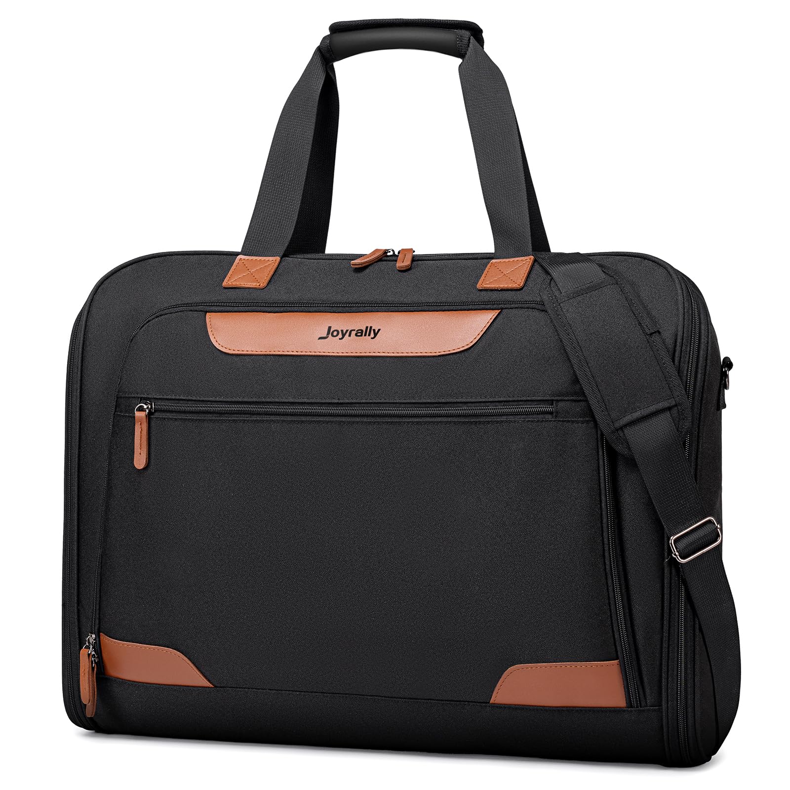 Premium Foldable Travel Garment Bag for Men & Women - Wrinkle-Free Carry-On Suit Bag with Adjustable Shoulder Strap - Perfect for Business Trips, Weddings & Formal Events (Black)