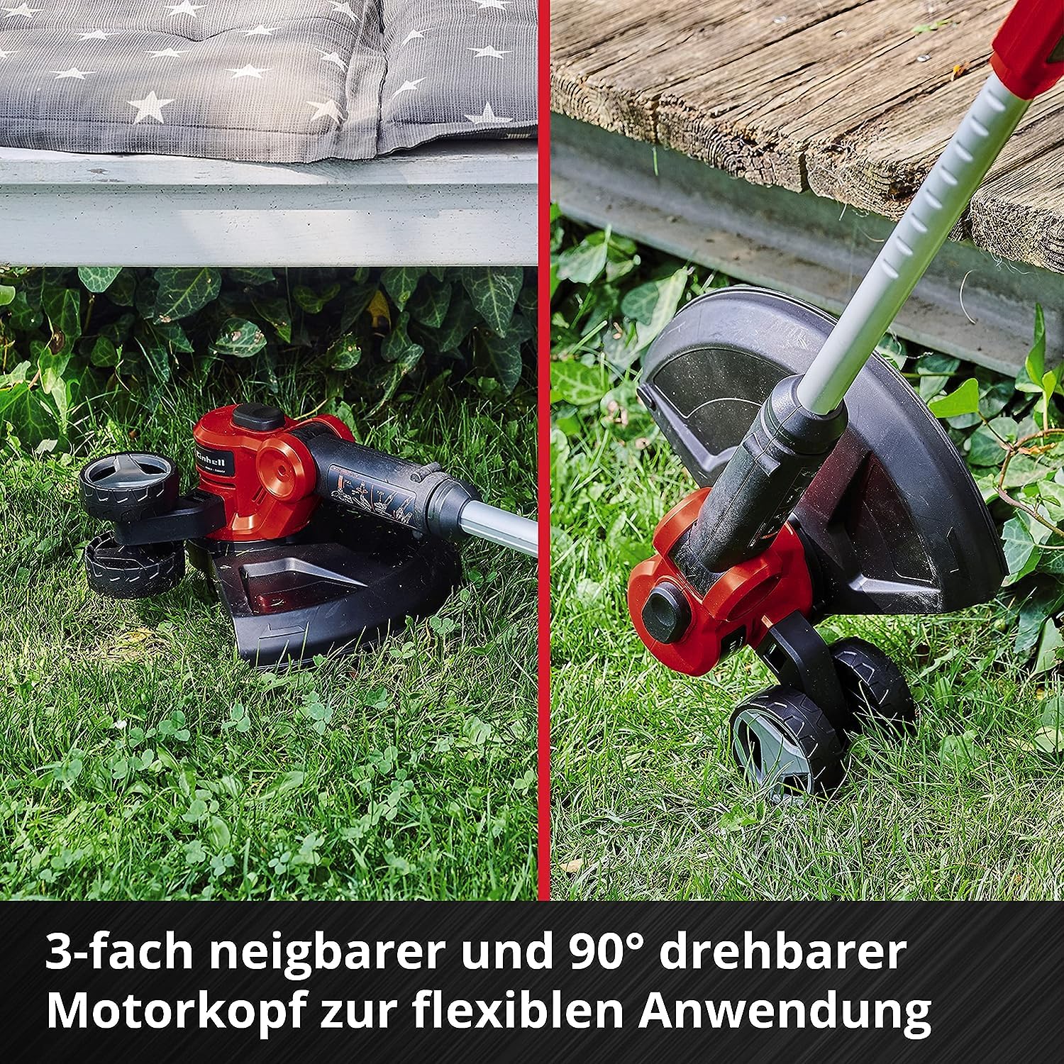 Einhell GE-CT 18/30 Li-Solo Power X-Change Cordless Grass Trimmer - 18V Lithium-Ion, 30cm Cutting Width, 90° Adjustable Head, Includes Spool (Battery & Charger Not Included) - Perfect for Lawn Edging, Yard Maintenance & Landscaping