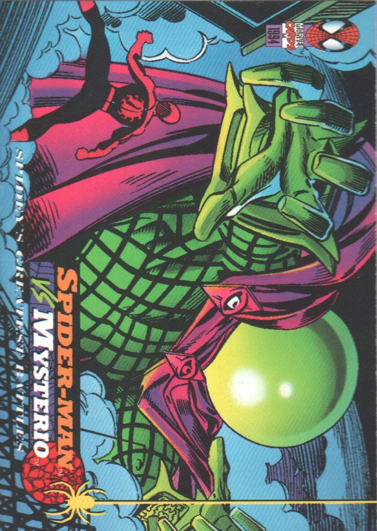 1994 Amazing Spider-Man Trading Card #110 Spider-Man vs. Mysterio - Rare Marvel Comics Collectible for Display & Investment | Perfect for Superhero Fans, Comic Book Collectors & Nostalgic Gift Giving