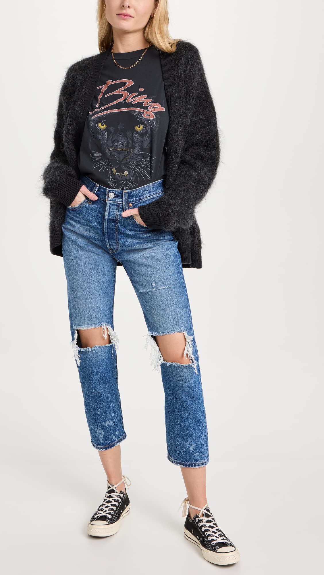 Levi's Women's Premium 501 Crop Jeans - High Waist Straight Leg Denim Pants for Casual Wear & Everyday Outfits