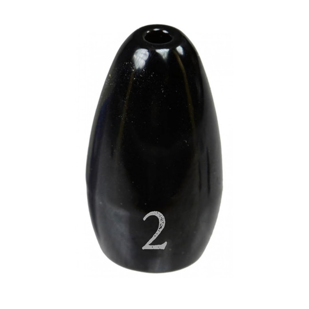 Reaction Tackle Tungsten Flipping Weights for Bass Fishing - Heavy Cover Punching Sinkers - Freshwater & Saltwater Use - Texas & Carolina Rig Weights - Size Stamped - Perfect for Flipping, Pitching, and Punching Through Thick Vegetation