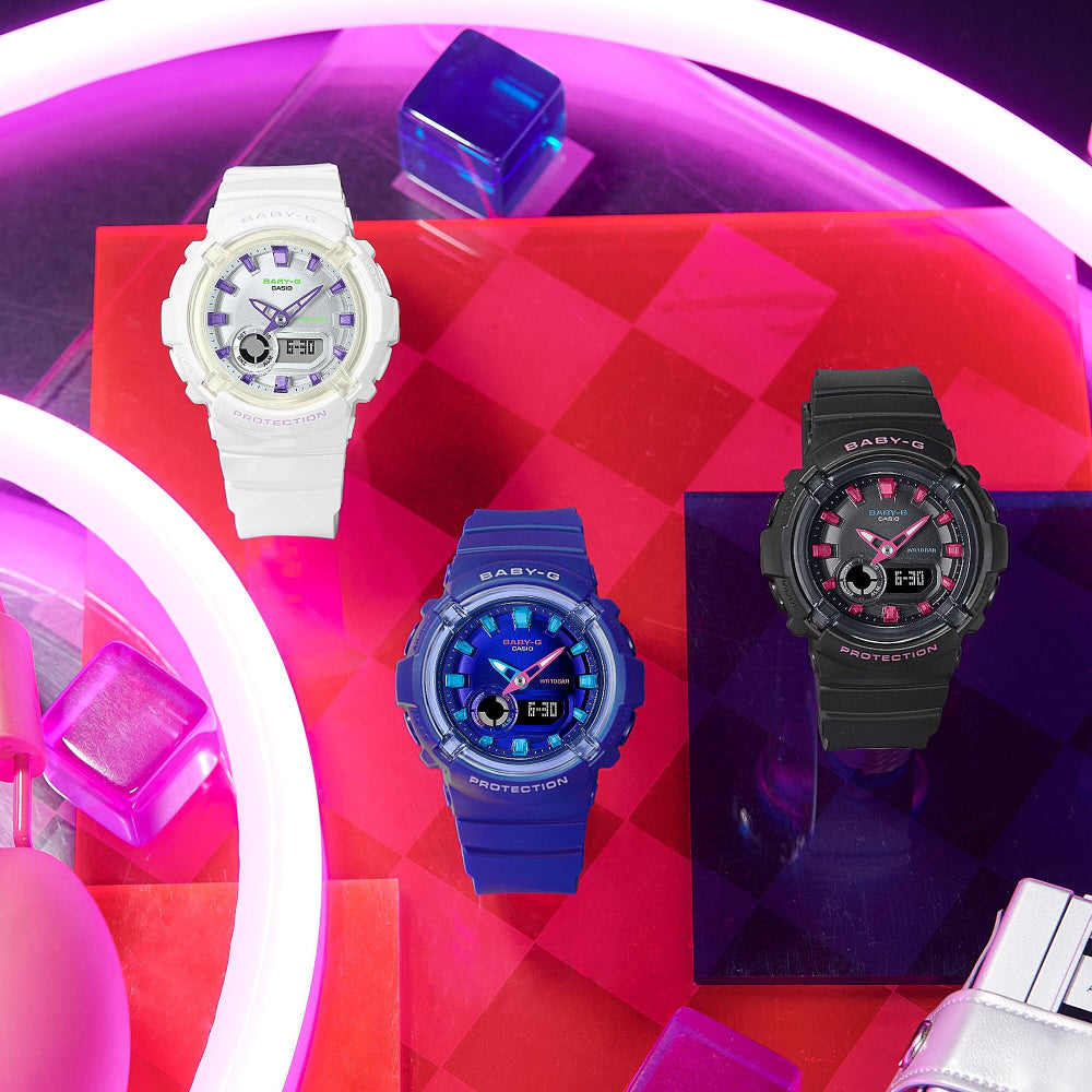 Casio Baby-G BGA-280DN-2ADR Purple Resin Strap Analog-Digital Women's Watch - Sporty & Stylish for Active Lifestyles, Gym, Running & Outdoor Adventures