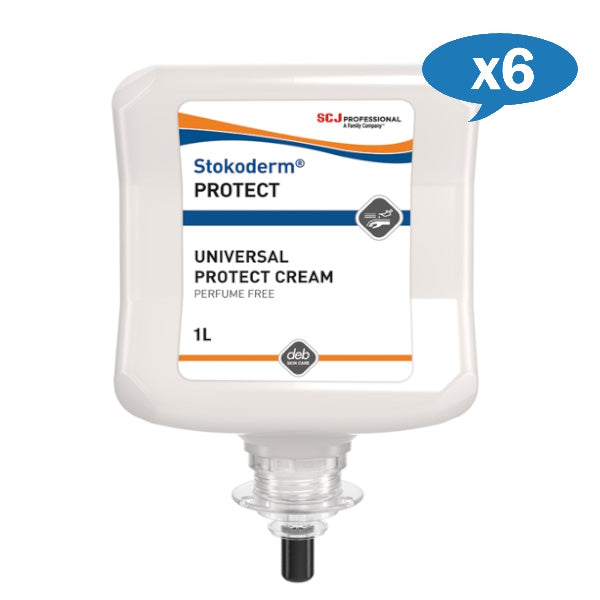 SC Johnson Deb Stokoderm Protect Skin Protection Cream - Moisturizing Hand & Body Lotion for Dry Skin Care - Ideal for Healthcare Workers, Mechanics & Industrial Use