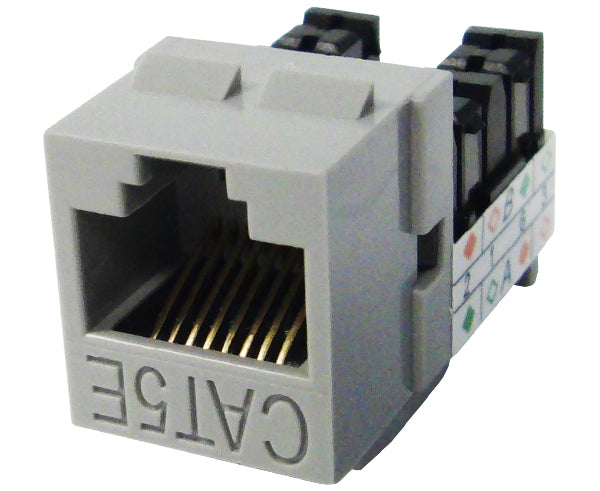 Cat5e RJ45 Keystone Jack - Unshielded Ethernet Network Jack with MIG+ Technology for High-Density Networking - Perfect for Home Office, Data Centers & Server Rooms