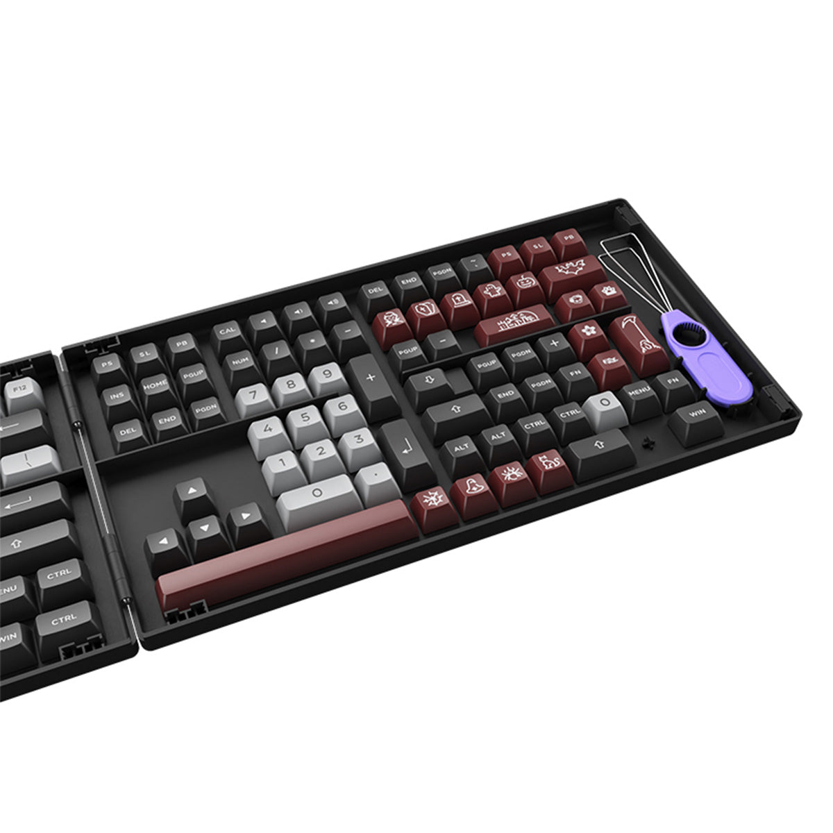 Akko Dracula Fullset PBT Doubleshot ASA Profile 198 pcs Keycaps - Custom Mechanical Keyboard Keycap Set for Gaming & Typing Enthusiasts