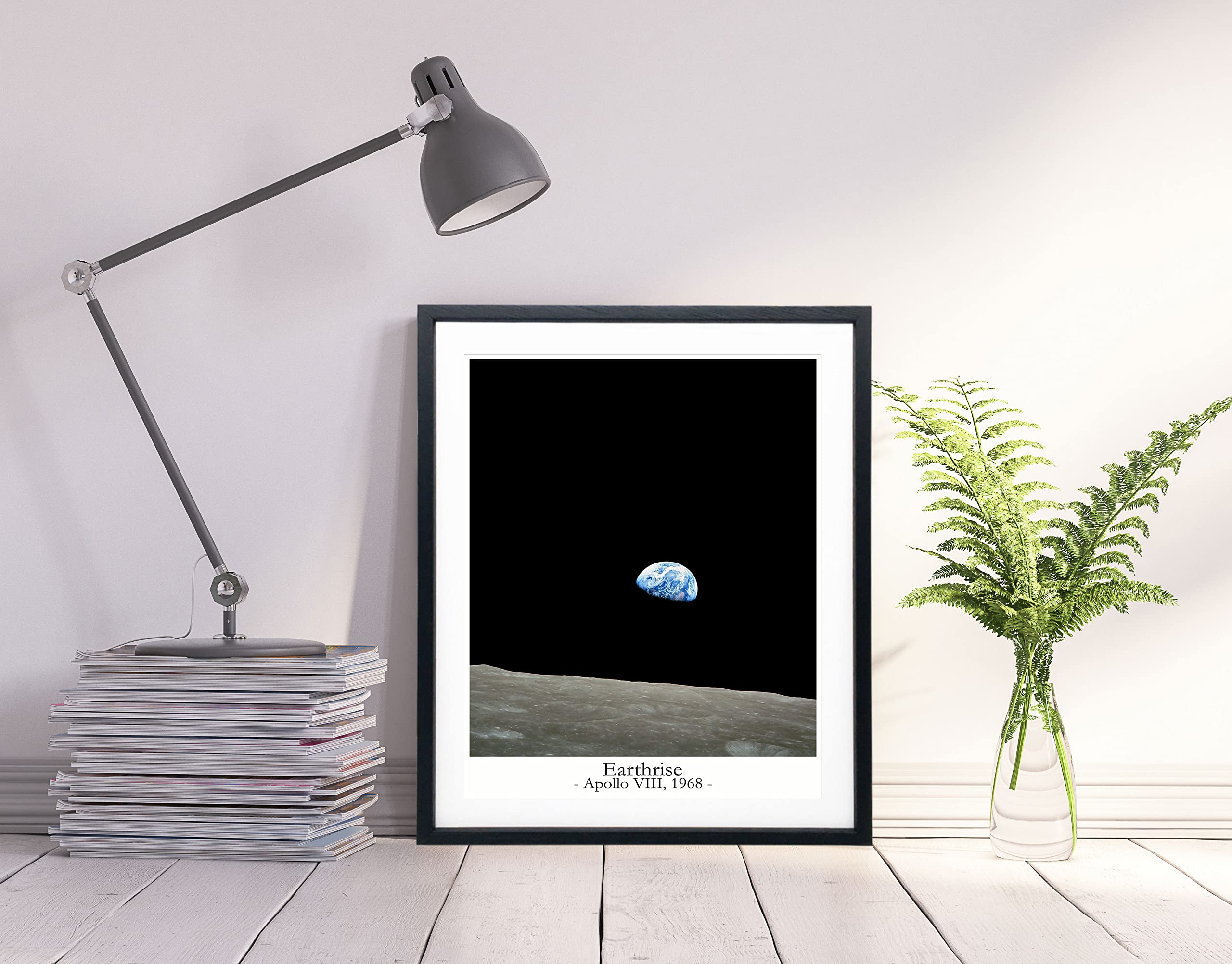 Earthrise Astronomy Poster - NASA Space Wall Art for Kids Room & Galaxy Themed Bedroom Decor | Famous Outer Space Planets Print, Astronaut Gift Idea (24x36 Inches) - Perfect for Home, Office & Classroom Decor