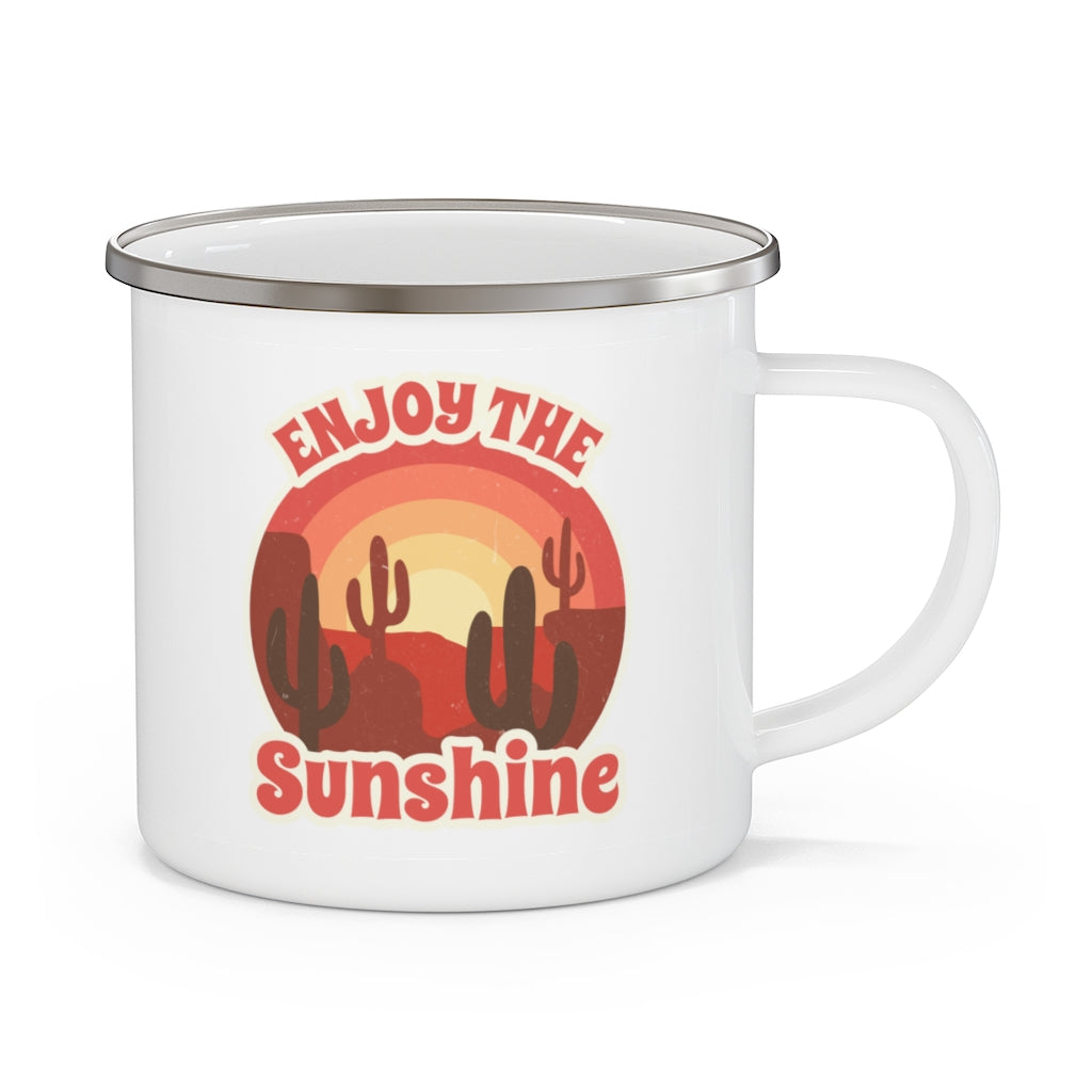 Premium Enamel Camping Mug for Coffee & Tea - Durable Travel Mug for Outdoor Adventures, Camping, Hiking & Road Trips - Perfect Midwest Gift for Nature Lovers