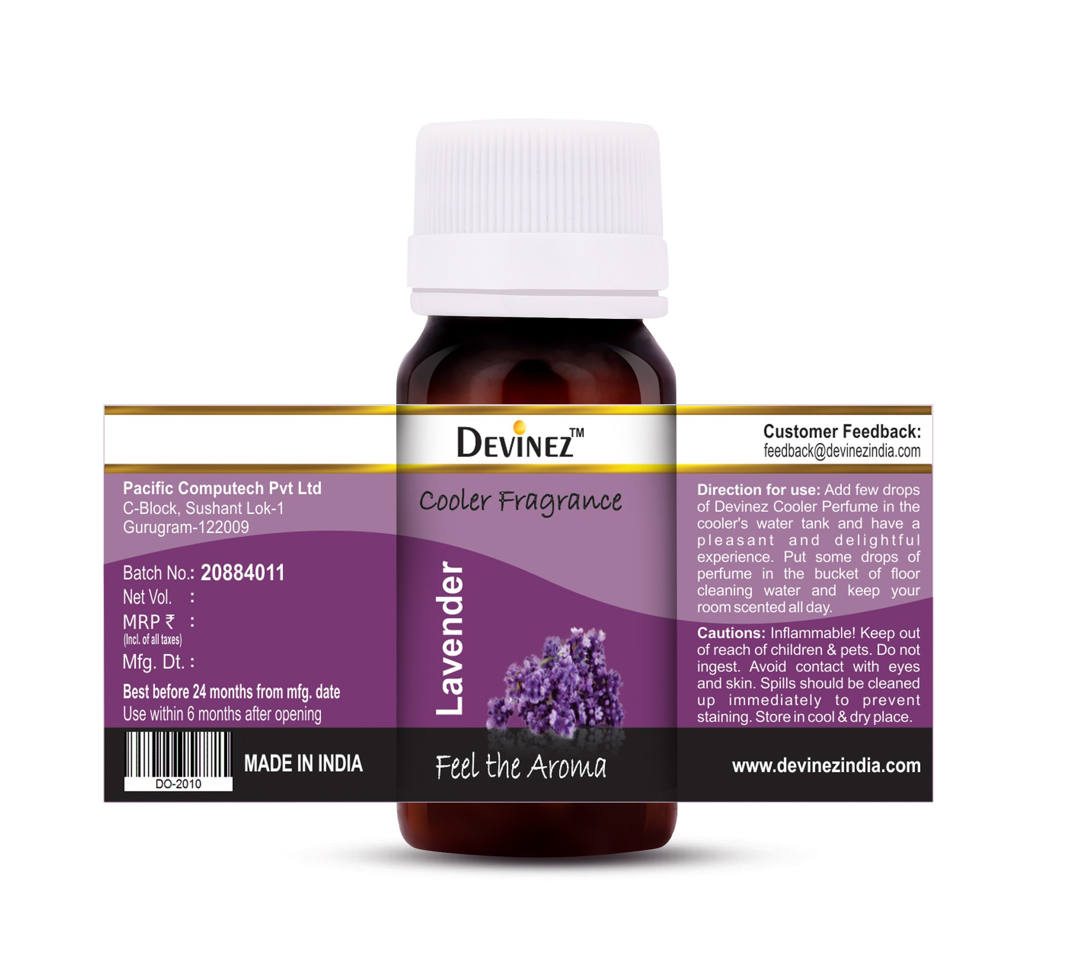 Lavender Cooler Perfume Oil - 30ml | Long Lasting Fresh & Calming Fragrance for Water Coolers | Aromatherapy Diffuser Liquid for Relaxation | Perfect for Offices, Homes & Spas to Create a Soothing Atmosphere