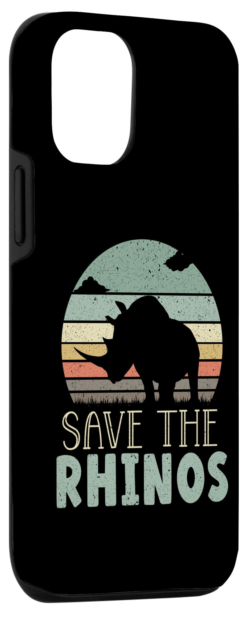 iPhone 12/12 Pro Rhinoceros Wildlife Animal Case - Eco-Friendly Phone Cover for Nature Lovers | Perfect for Outdoor Adventures & Wildlife Conservation Support