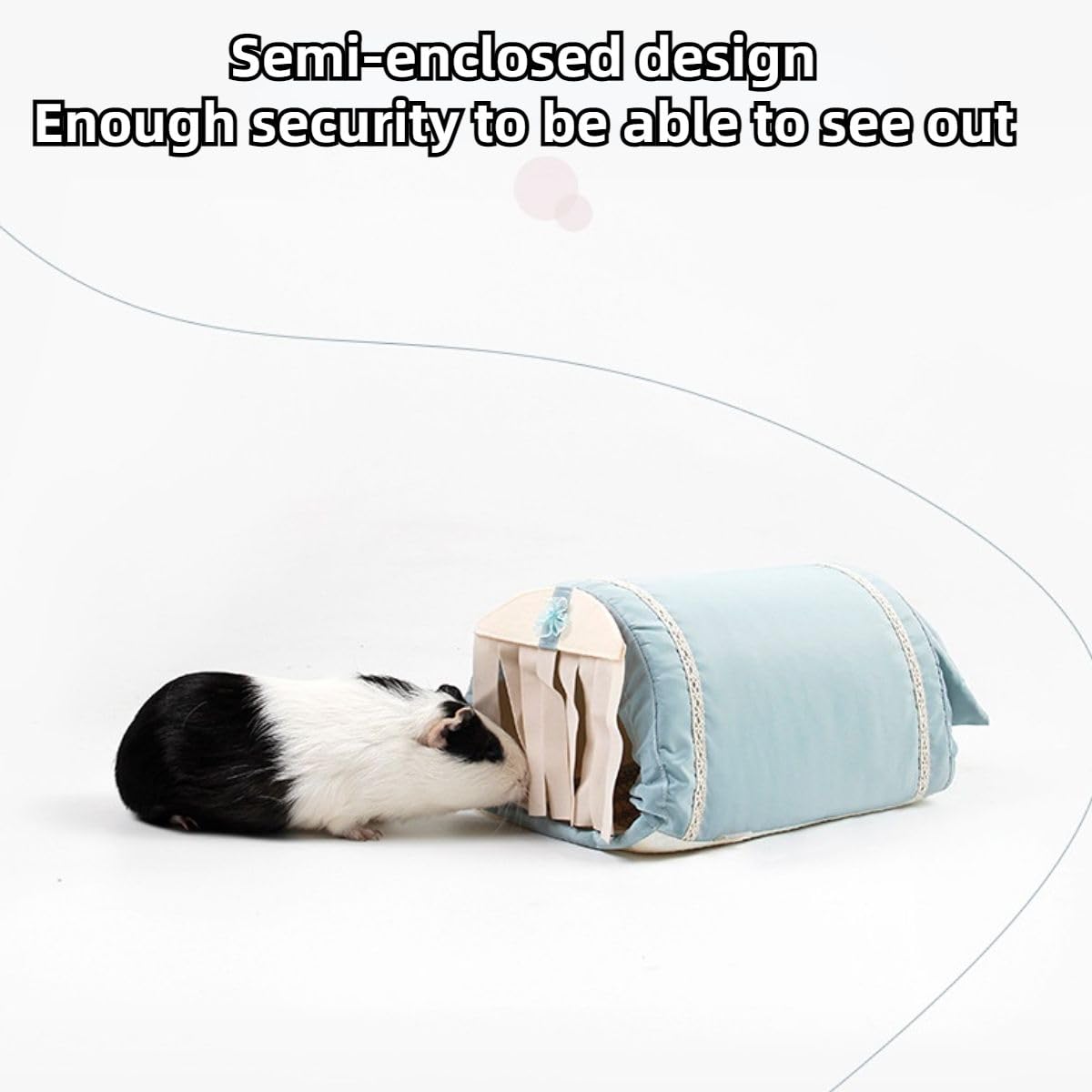 Tunnel Arch Hamster Nest - Warm Pet Bed House for Small Animals up to 3.31 lbs (Pink) | Cozy Hideout for Hamsters, Mice & Gerbils | Perfect for Cage Accessories & Playtime Enrichment