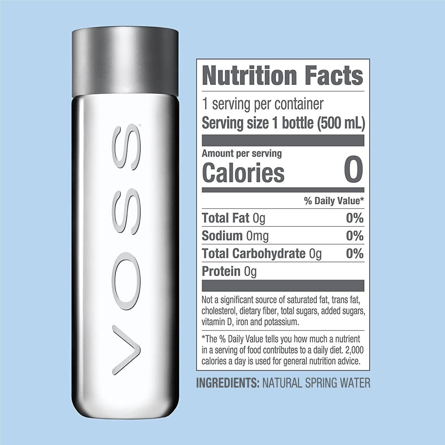 VOSS Premium Still Bottled Natural Water - BPA-Free, High Grade PET, Recyclable Plastic Bottles - Pure Drinking Water with Iconic Design - 24 Pack - Perfect for Home, Office, Gym & Outdoor Activities
