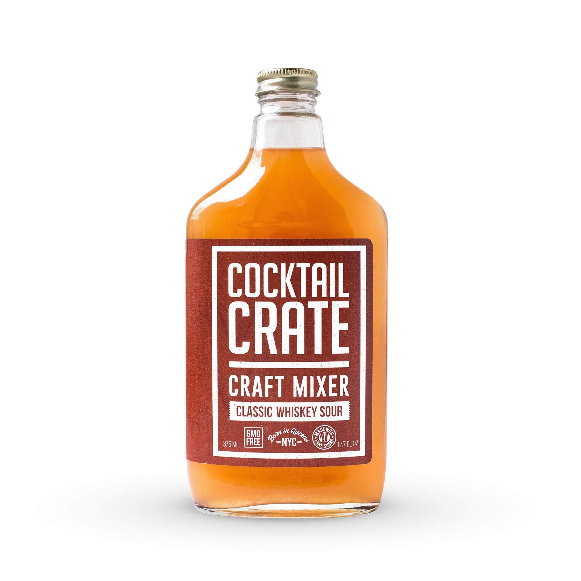 Premium Whiskey Sour Cocktail Crate - 375 ml Bottle | Classic Bar Mix for Home Entertaining, Parties & Gifts | Ready-to-Drink Bourbon Cocktail Kit